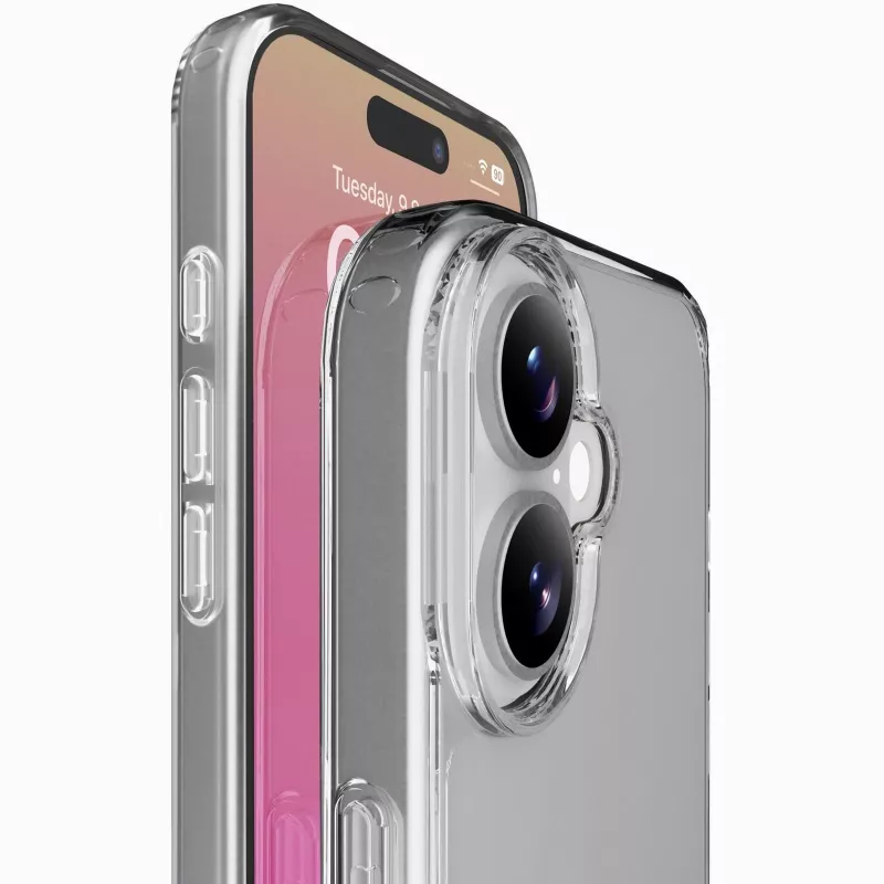Cellularline Clear Protect - iPhone 17 kõva ümbris kummist servadega