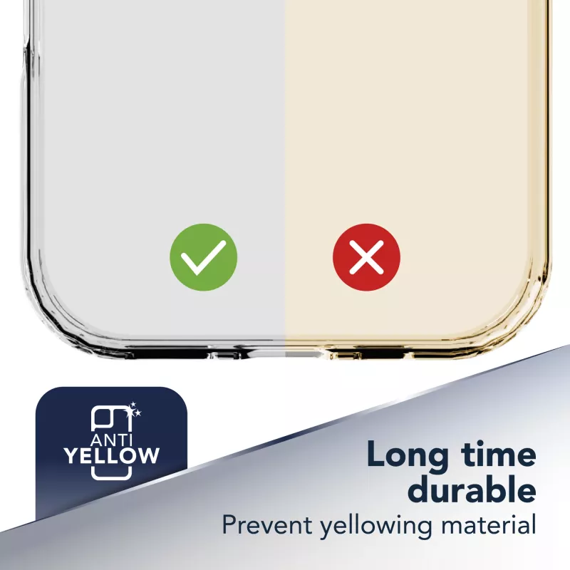 Cellularline Clear Protect - iPhone 17 kõva ümbris kummist servadega