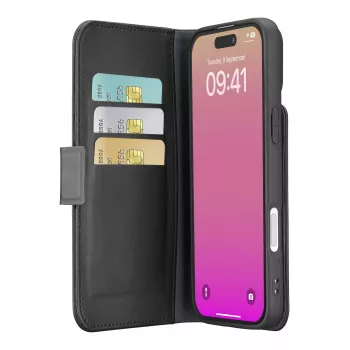Cellularline Book Agenda - iPhone 17 nahkefektiga raamatustiilis ümbris magnetilise sulguriga
