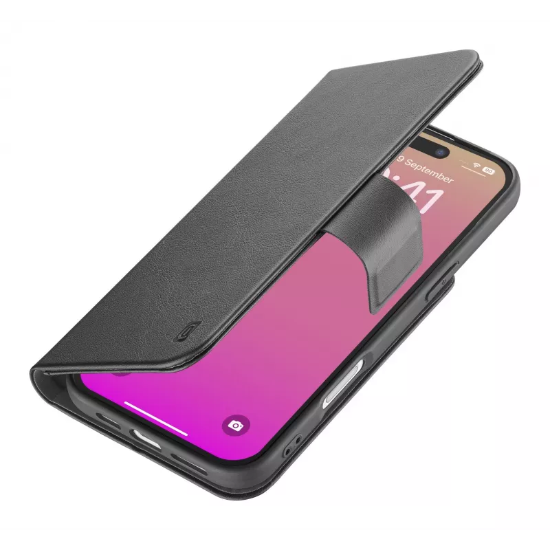 Cellularline Book Agenda - iPhone 17 nahkefektiga raamatustiilis ümbris magnetilise sulguriga