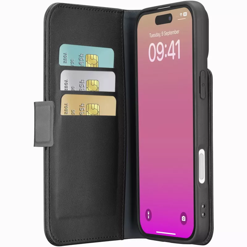 Cellularline Book Agenda - iPhone 17 nahkefektiga raamatustiilis ümbris magnetilise sulguriga