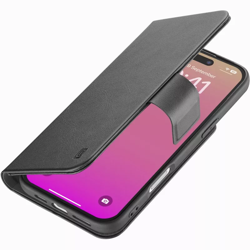 Cellularline Book Agenda - iPhone 17 nahkefektiga raamatustiilis ümbris magnetilise sulguriga