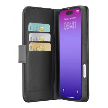 Cellularline Book Agenda - iPhone 17 Pro nahkefektiga raamatustiilis ümbris magnetilise sulguriga