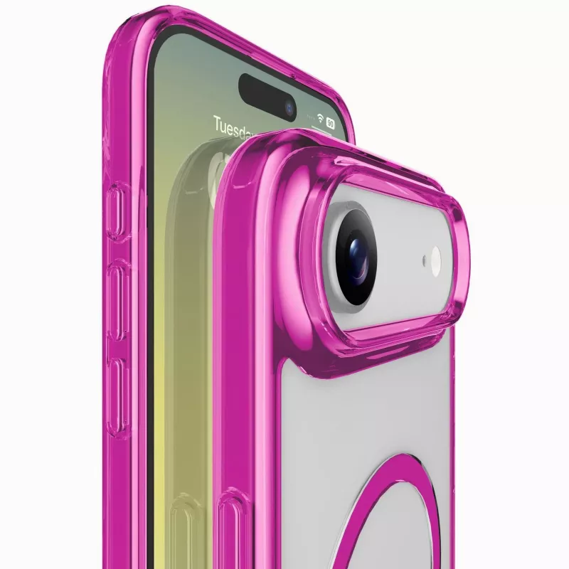 Cellularline Iconic Mag - iPhone Air läbipaistev ümbris värviliste äärtega, ühildub Magsafe ökosüsteemiga
