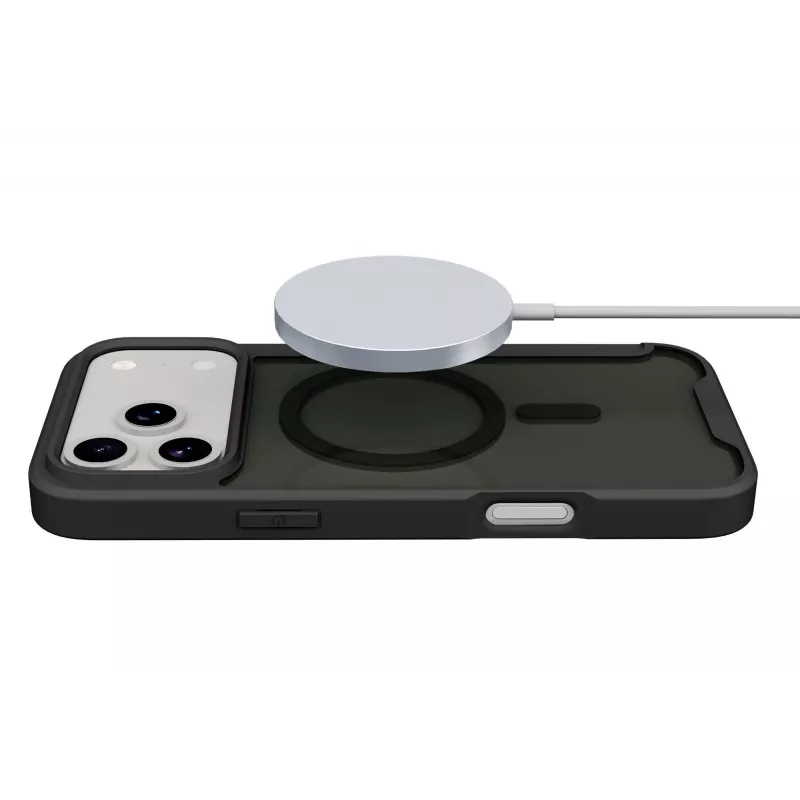 Cellularline Daily Mag - iPhone 17 Pro raamatukaanega poolläbipaistva kõva tagakaanega, ühildub MagSafe® ökosüsteemiga
