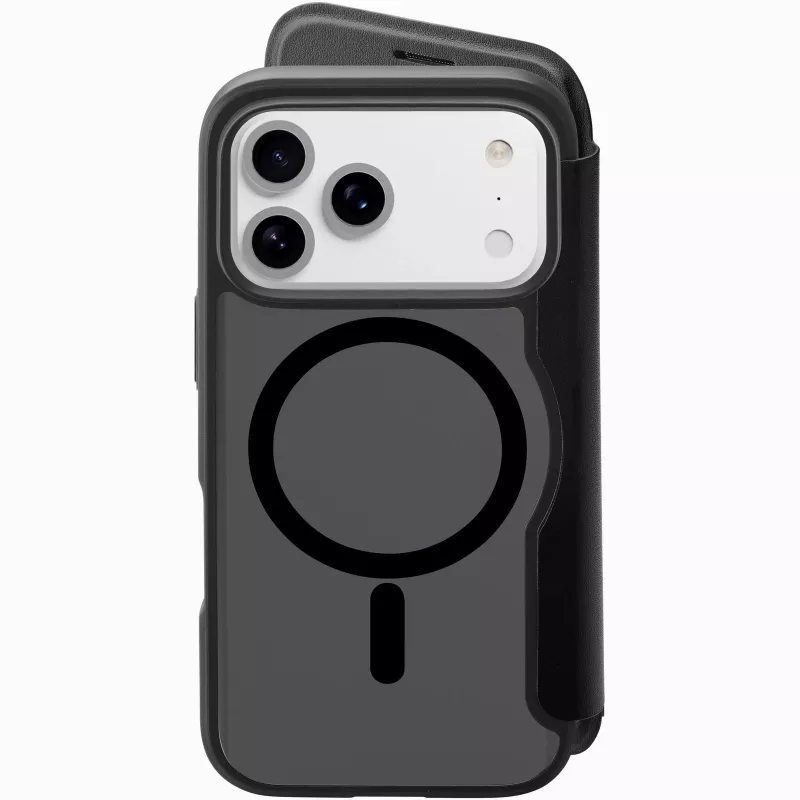 Cellularline Daily Mag - iPhone 17 Pro raamatukaanega poolläbipaistva kõva tagakaanega, ühildub MagSafe® ökosüsteemiga