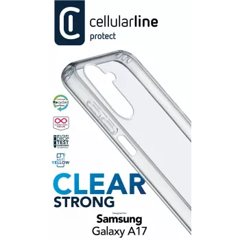 Cellularline Clear Strong - Galaxy A17 kõva ümbris kummist äärtega