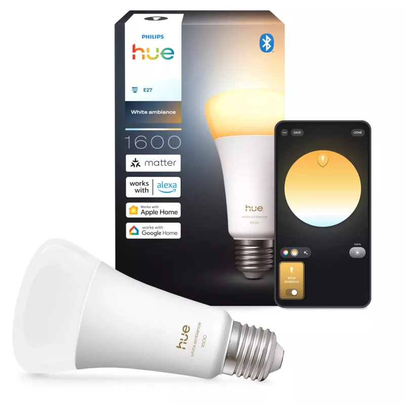 Philips Hue Valge ambience A67 – E27 nutipirn – 1600