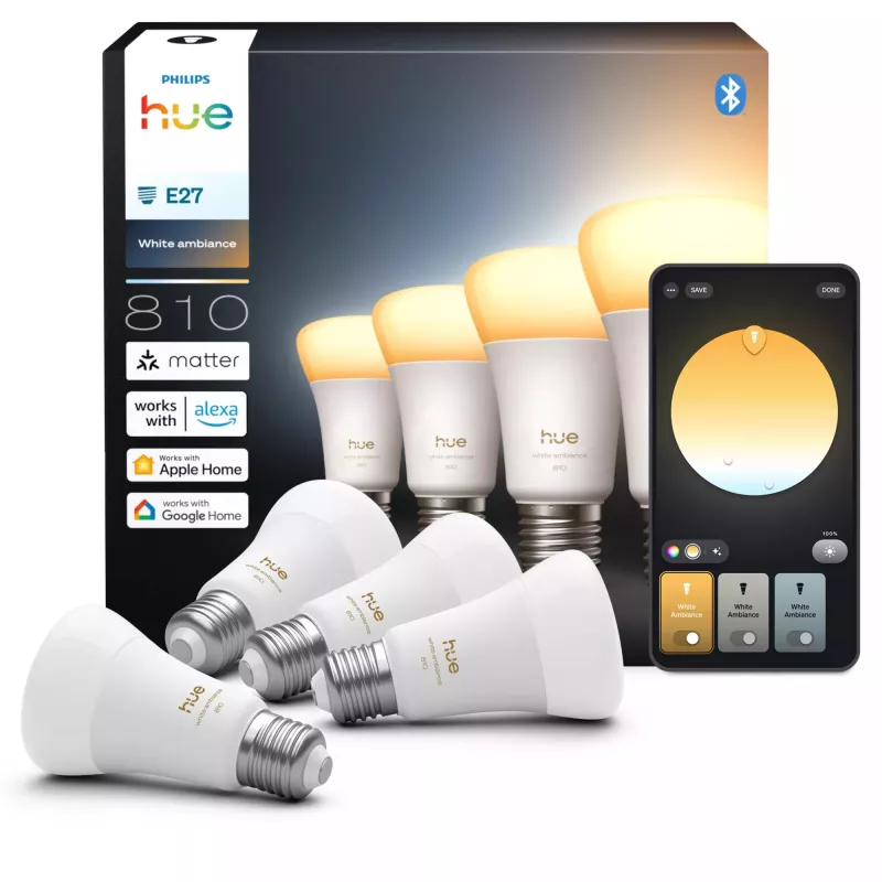 Nutipirn Philips Hue Valge ambience A60 E27 6W Bluetooth Zigbee
