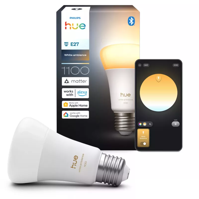 Philips Hue Valge ambience A60 – E27 nutipirn – 1100