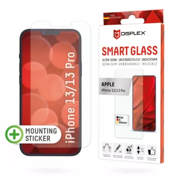 Displex Smart Glass (9H) Apple iPhone 13/13 Pro jaoks, kinnituskleebis, purunematu