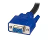 StarTech.com 10 ft 2-in-1 Universal USB KVM kaabel, 3 m, USB, USB, VGA, Must, USB A + VGA
