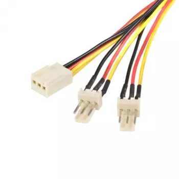 StarTech.com 12in TX3 ventilaatori toitejaoturkaabel, Molex (3-kontaktiline), 2 x Molex (3-kontaktiline), 0,3 m, isane, emane, sirge