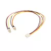 StarTech.com 12in TX3 ventilaatori toitejaoturkaabel, Molex (3-kontaktiline), 2 x Molex (3-kontaktiline), 0,3 m, isane, emane, sirge