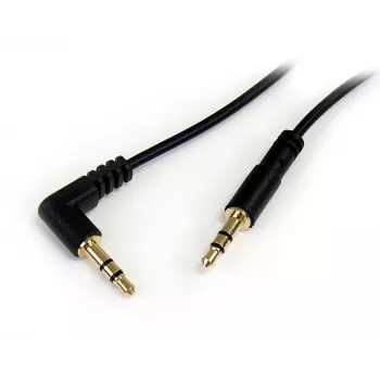 StarTech.com 1 ft õhuke 3.5mm paremnurkse stereoaudiokaabliga - M/M
