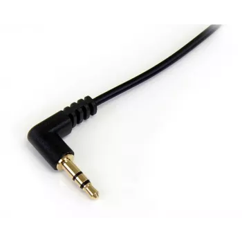 StarTech.com 1 ft õhuke 3.5mm paremnurkse stereoaudiokaabliga - M/M