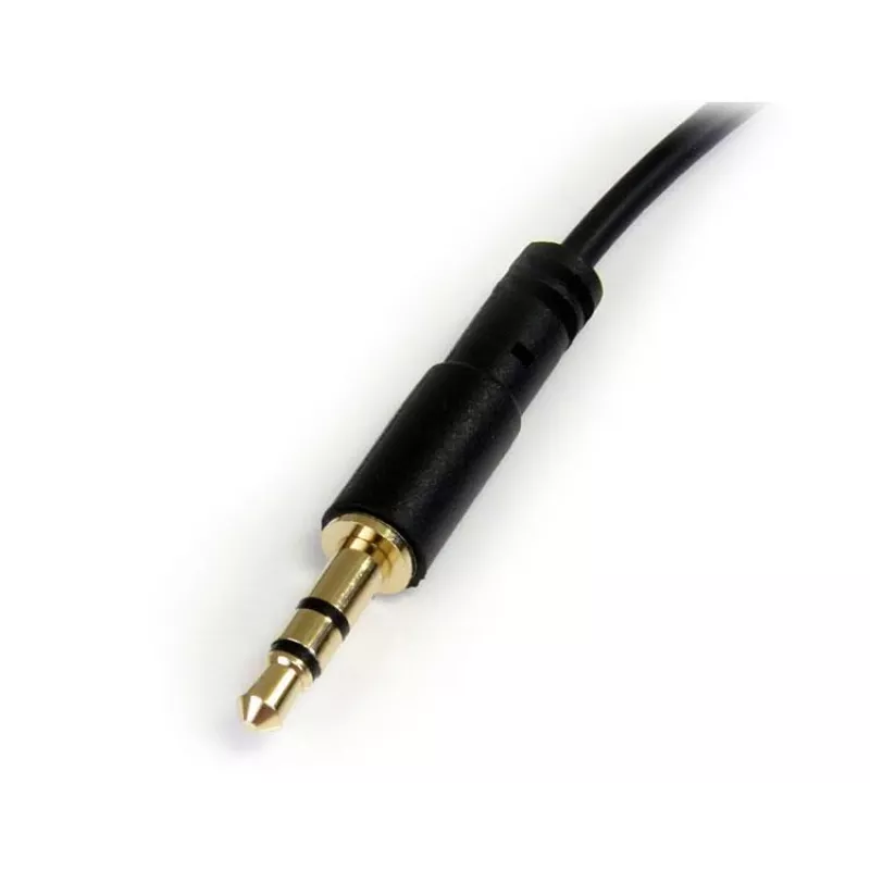 StarTech.com 1 ft õhuke 3.5mm paremnurkse stereoaudiokaabliga - M/M