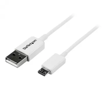 StarTech.com 2m Valge Micro USB kaabel - A to Micro B, 2 m, USB A, Micro-USB B, USB 2.0, Male/Male, Valge