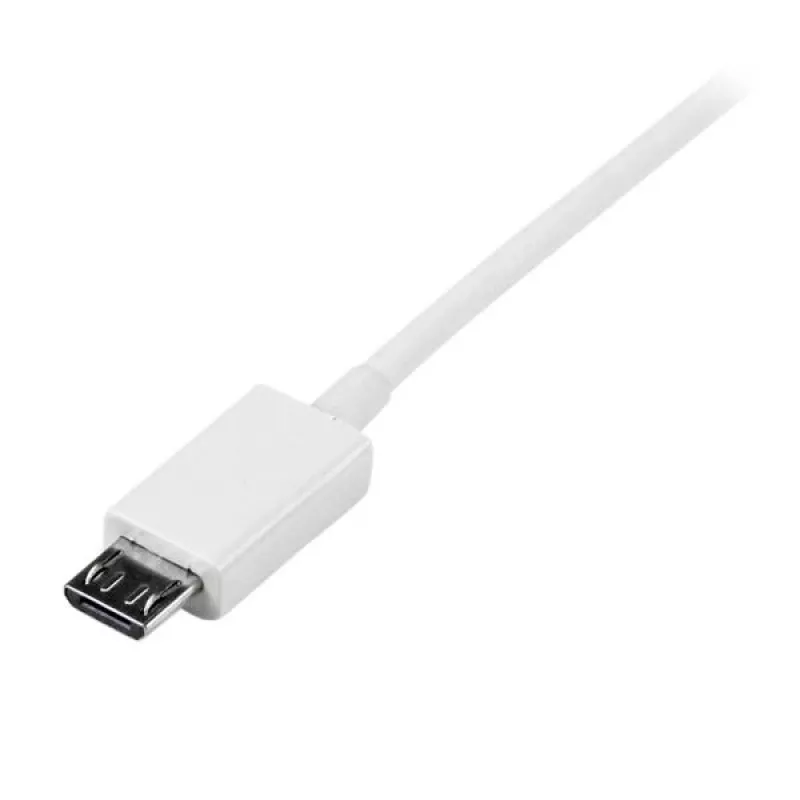 StarTech.com 2m Valge Micro USB kaabel - A to Micro B, 2 m, USB A, Micro-USB B, USB 2.0, Male/Male, Valge