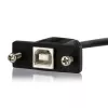 StarTech.com 3 ft paneelikinnitusega USB-kaabel B B-le - F/M, 0,91 m, USB B, USB B, USB 2.0, 0,48 Gbit/s, Must
