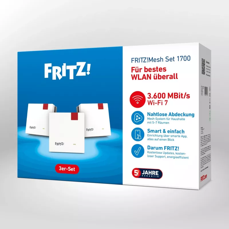 Mesh Set 20003133 võrgusilmsüsteem kaheribaline (2,4 GHz / 5 GHz) Wi-Fi 7 (802.11be) Valge 1 sisemine