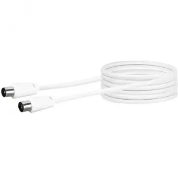 Koaksiaalkaabel Schwaiger 5,0 m IEC - IEC 5 m valge