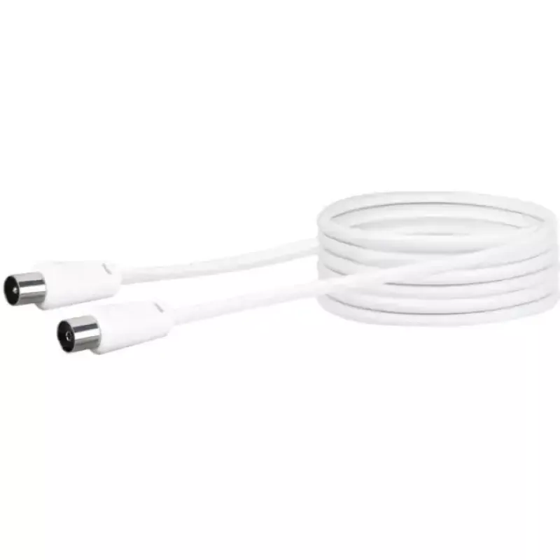 Koaksiaalkaabel Schwaiger 5,0 m IEC - IEC 5 m valge