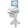 Multimeediakäru Ergotron StyleView Alumiiniumhall valge