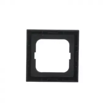 Seinakatteplaat Busch-Jaeger 1721-885K must, termoplast, kruvivaba, 80×80 mm, 11 mm paksus