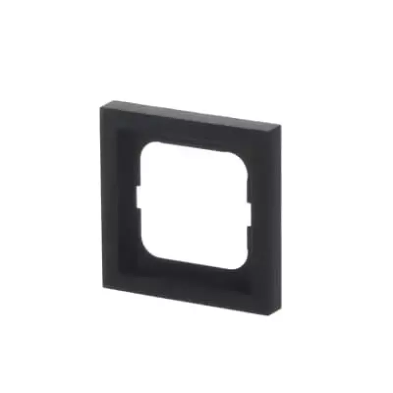 Seinakatteplaat Busch-Jaeger 1721-885K must, termoplast, kruvivaba, 80×80 mm, 11 mm paksus