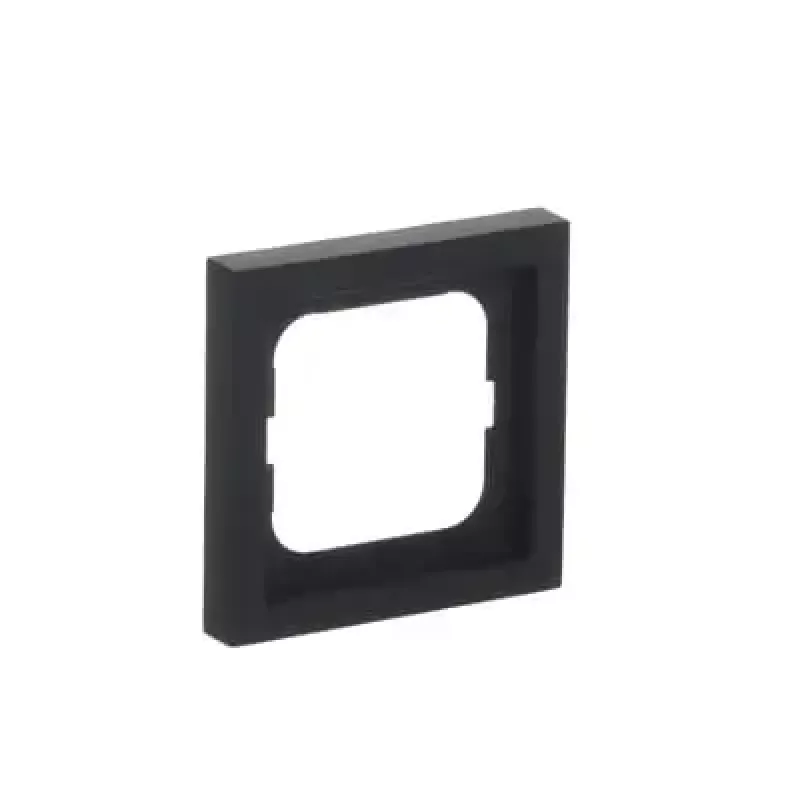 Seinakatteplaat Busch-Jaeger 1721-885K must, termoplast, kruvivaba, 80×80 mm, 11 mm paksus