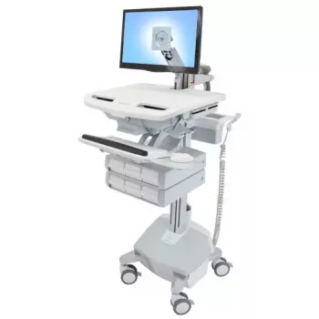 Multimeediakäru Ergotron StyleView Alumiiniumhall Valkge
