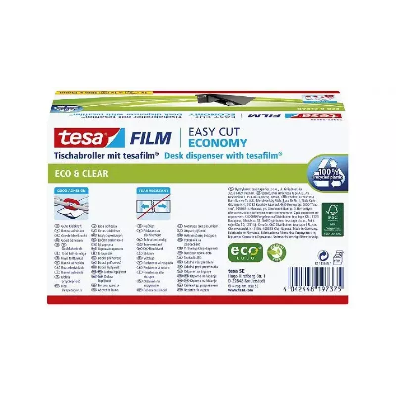 Lint TESA 59327 Plastikust Must