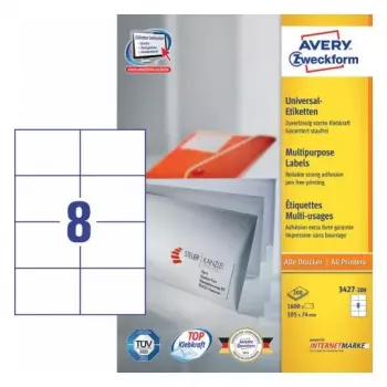 Isekleepuv silt Ristkülik AVERY 3427-200