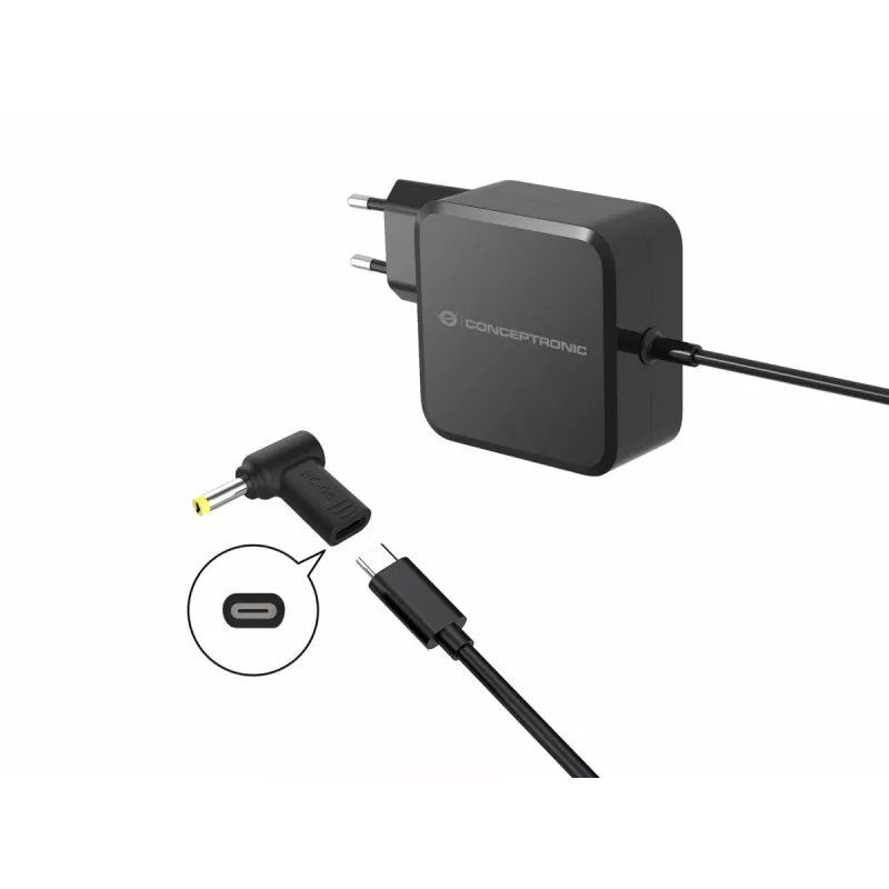Conceptronic ABBY15PC06 DC-USB-C-adapter, Lenovo/Asus/Acer/Toshiba 4,0x1,7 mm, 18–20 V