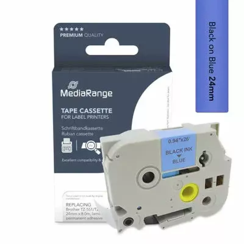 Printerilint MediaRange MRBTZ551 Must 2,4 cm 8 m