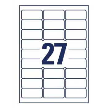 Avery Zweckform L4737REV-65 universaalsed etiketid, 63,5 x 29,6 mm, paber, eemaldatavad, 65 lehte, valged