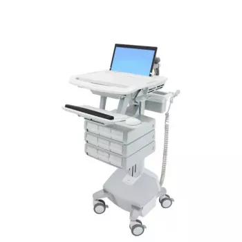 Multimeediakäru Ergotron StyleView alumiiniumhall valge