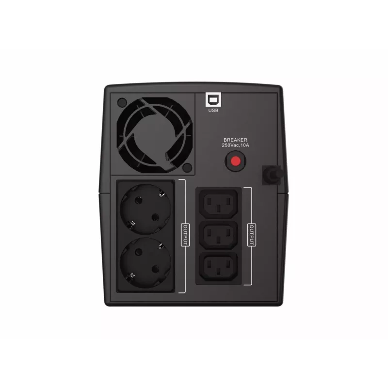 Conceptronic ZEUS08EM 1500VA 900W UPS, IEC, Schuko, Line-Interactive, 1.5 kVA, 900 W, Puhas siinuslaine, 220 V, 240 V