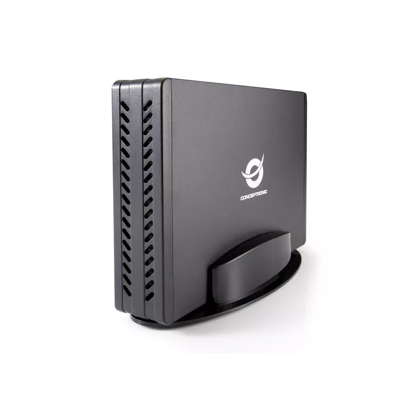 Conceptronic 3,5-tolline kõvakettakarp, HDD-korpus, 3,5 tolli, Serial ATA, Serial ATA II, Serial ATA III, 0,48 Gbit/s, USB-ühenduvus, must
