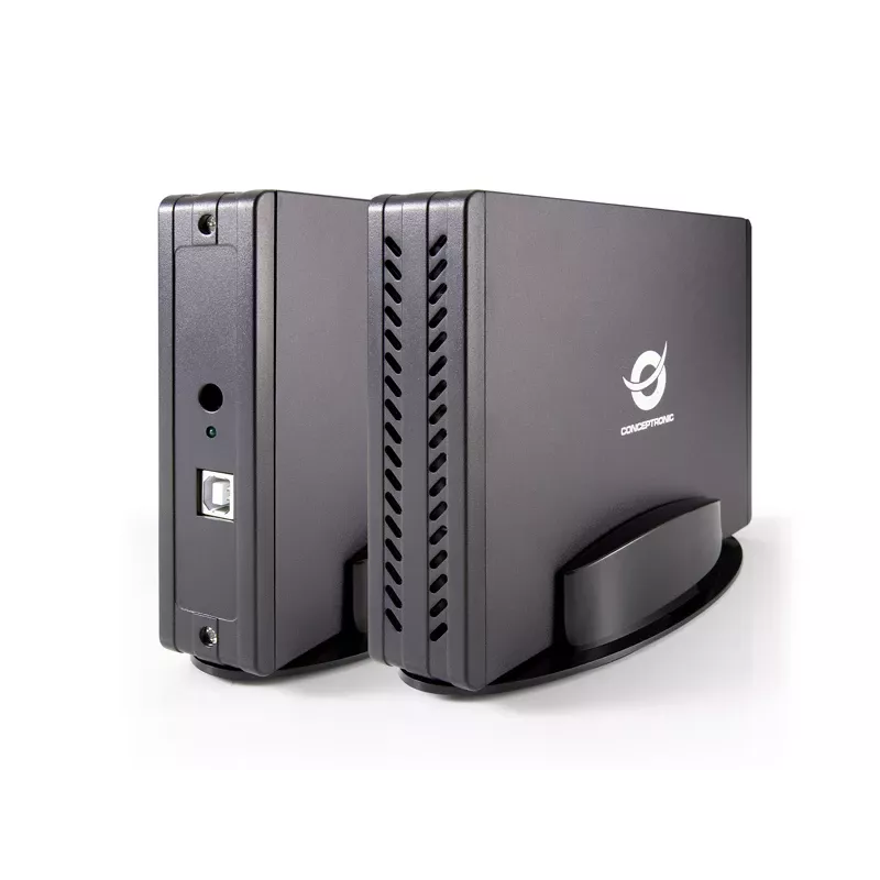 Conceptronic 3,5-tolline kõvakettakarp, HDD-korpus, 3,5 tolli, Serial ATA, Serial ATA II, Serial ATA III, 0,48 Gbit/s, USB-ühenduvus, must