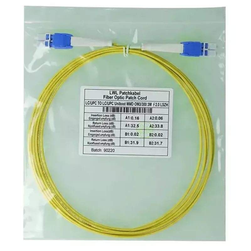 BlueOptics SFP8181BU3MK InfiniBand fiiberoptiline kaabel 3 m LC Kollane