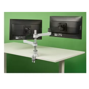 R-Go Tools monitorihoidik R-Go Zepher Dual, kahele monitorile, täielikult reguleeritav, 0–8 kg kandevõime, 100% ringlussevõetav, must