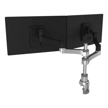 R-Go Tools monitorihoidik R-Go Zepher Dual, kahele monitorile, täielikult reguleeritav, 0–8 kg kandevõime, 100% ringlussevõetav, must