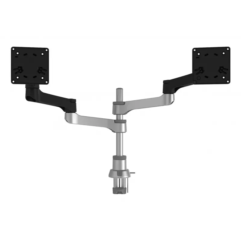 R-Go Tools monitorihoidik R-Go Zepher Dual, kahele monitorile, täielikult reguleeritav, 0–8 kg kandevõime, 100% ringlussevõetav, must