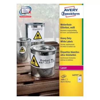 Isekleepuv silt Avery L4773-100 Ümar ristkülik