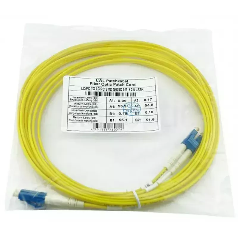 BlueOptics LRCABLE10M InfiniBand fiiberoptiline kaabel 10 m LC kollane