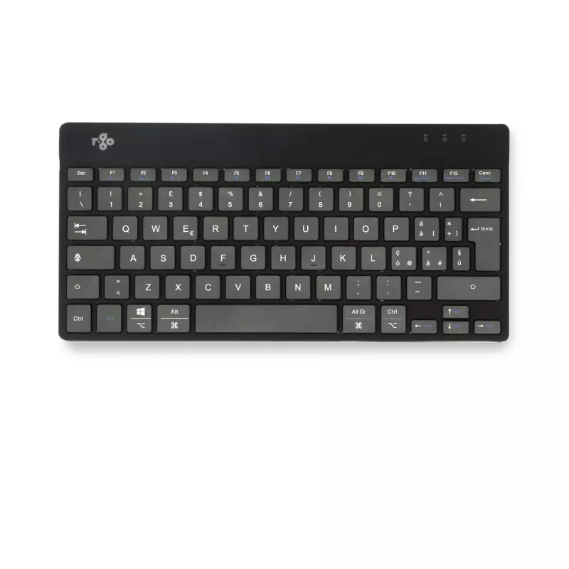R-Go Tools ergonoomiline klaviatuur R-Go Compact Break, kompaktne klaviatuur pausitarkvaraga, QWERTY (ITA), Bluetooth, must