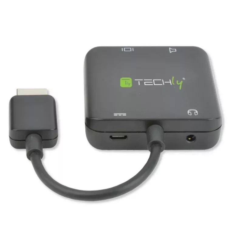 Techly HDMI heliväljundi ekstraktor Stereo/Heli 5.1 kanal 4K 3D IDATA HDMI-VGA8