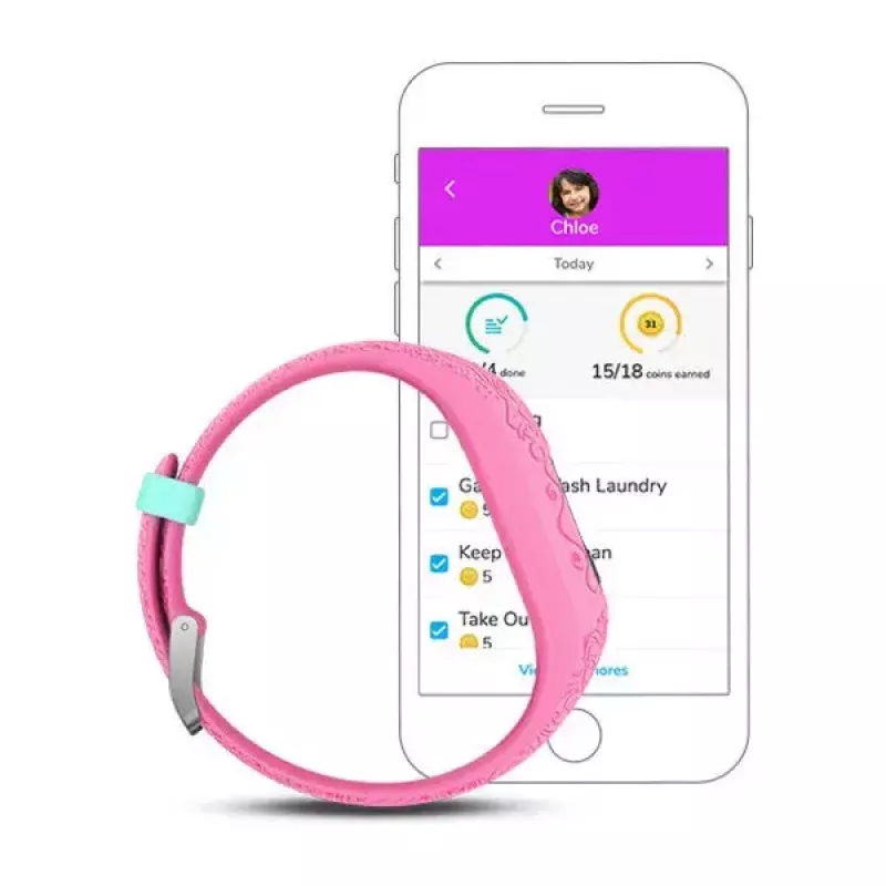 Randmeaktiivsuse jälgija Garmin Vivofit Jr.2 Roosa MIP-ekraan 88x88